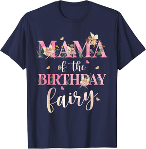 Mama Of Fairy One 1st Birthday Party Men Women Kids T-Shirt - T-Shirt | Navy