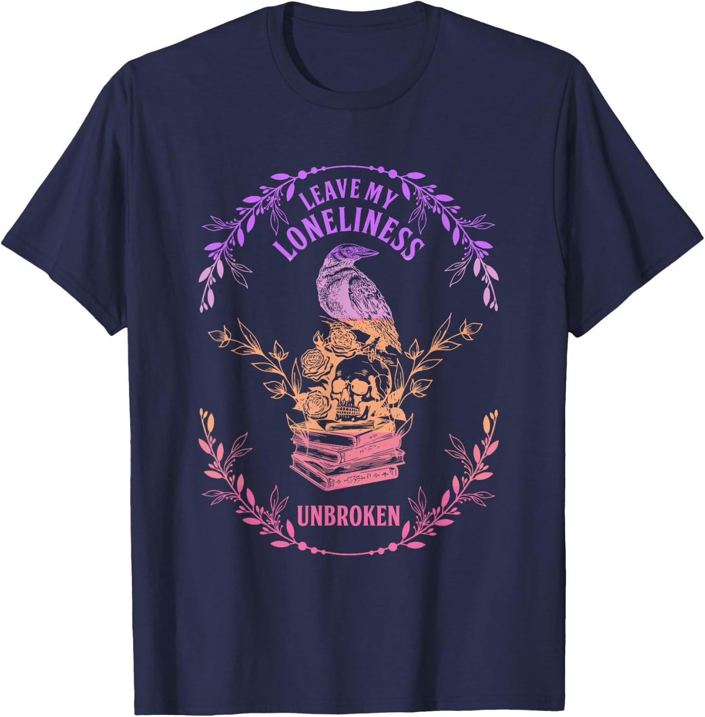 Leave My Loneliness Unbroken Existentialism Philosophy Bird T-Shirt - T-Shirt | Navy