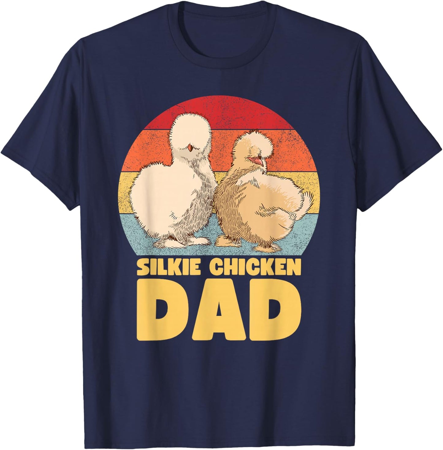 Silkie Chicken Dad T-Shirt - T-Shirt | Navy