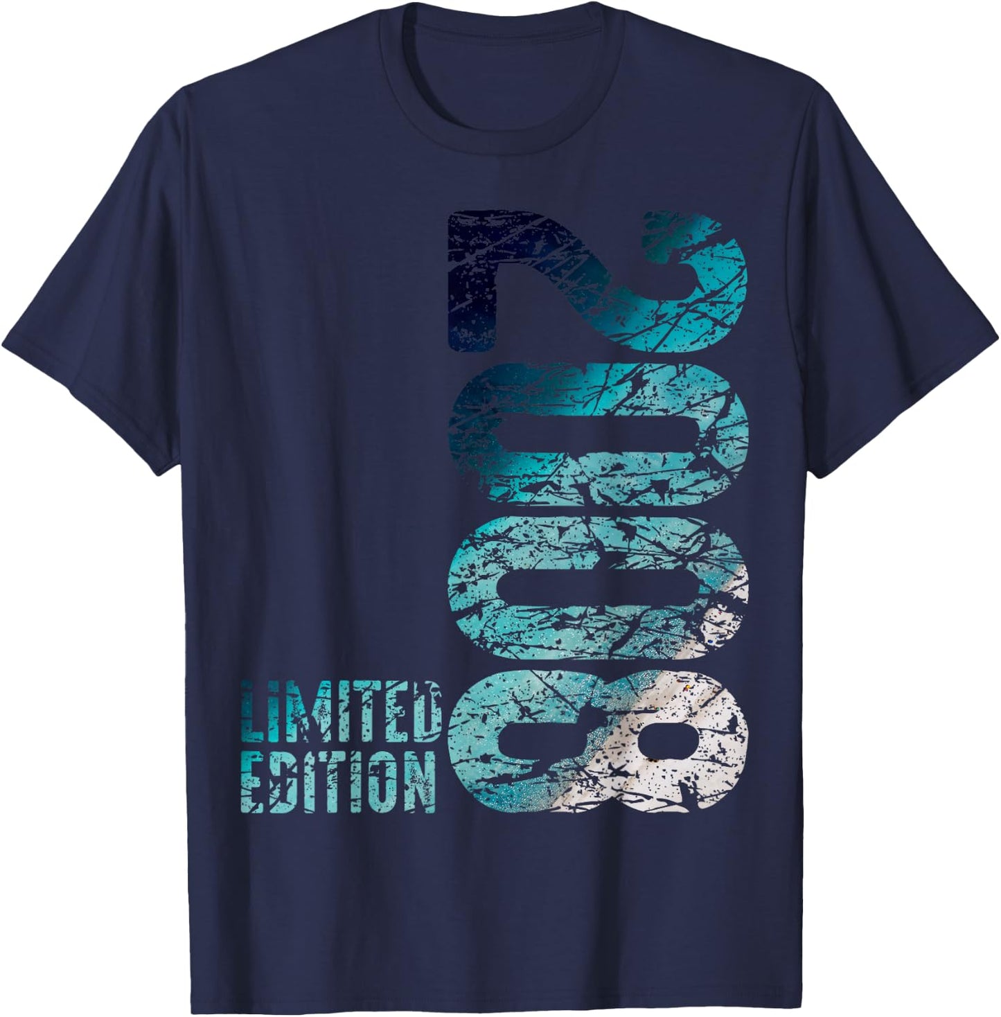15th Birthday Boy Girl 15 Years 2008 Funny Gift , black T-Shirt - T-Shirt | Navy