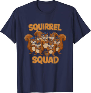 Squirrel Squad Funny Design T-Shirt - T-Shirt | Navy