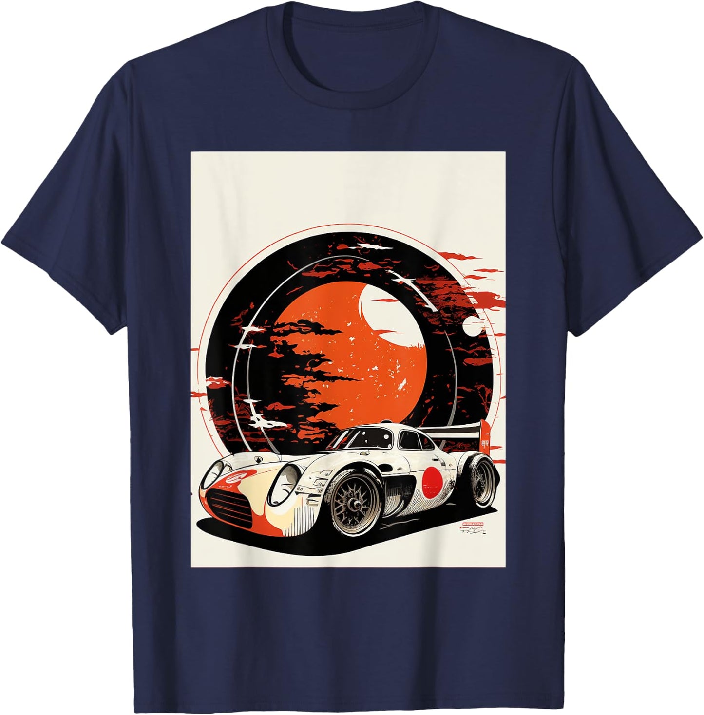 Unique Racing Motorsports Vintage Japanese Classic Car T-Shirt - T-Shirt | Navy