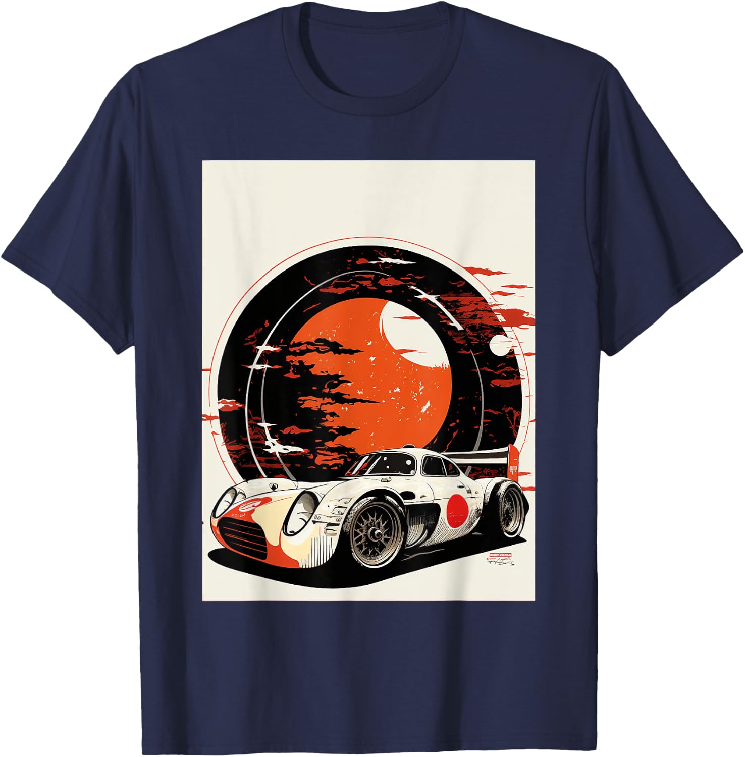 Unique Racing Motorsports Vintage Japanese Classic Car T-Shirt - T-Shirt | Navy