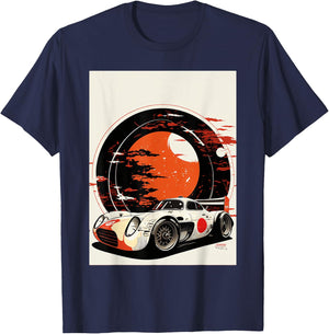 Unique Racing Motorsports Vintage Japanese Classic Car T-Shirt - T-Shirt | Navy