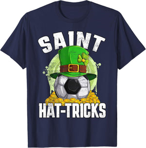 Soccer St. Patricks Day Soccer Player T-Shirt - T-Shirt | Navy