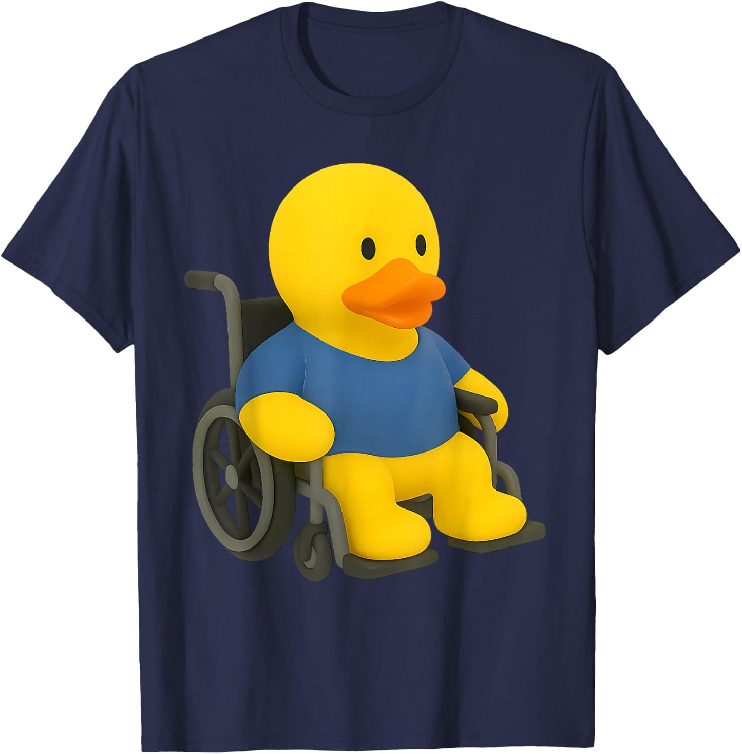 Rubber Duck in a Wheelchair T-Shirt - T-Shirt | Navy
