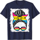 Pansexual Flag Black Girl T-Shirt - T-Shirt | Navy