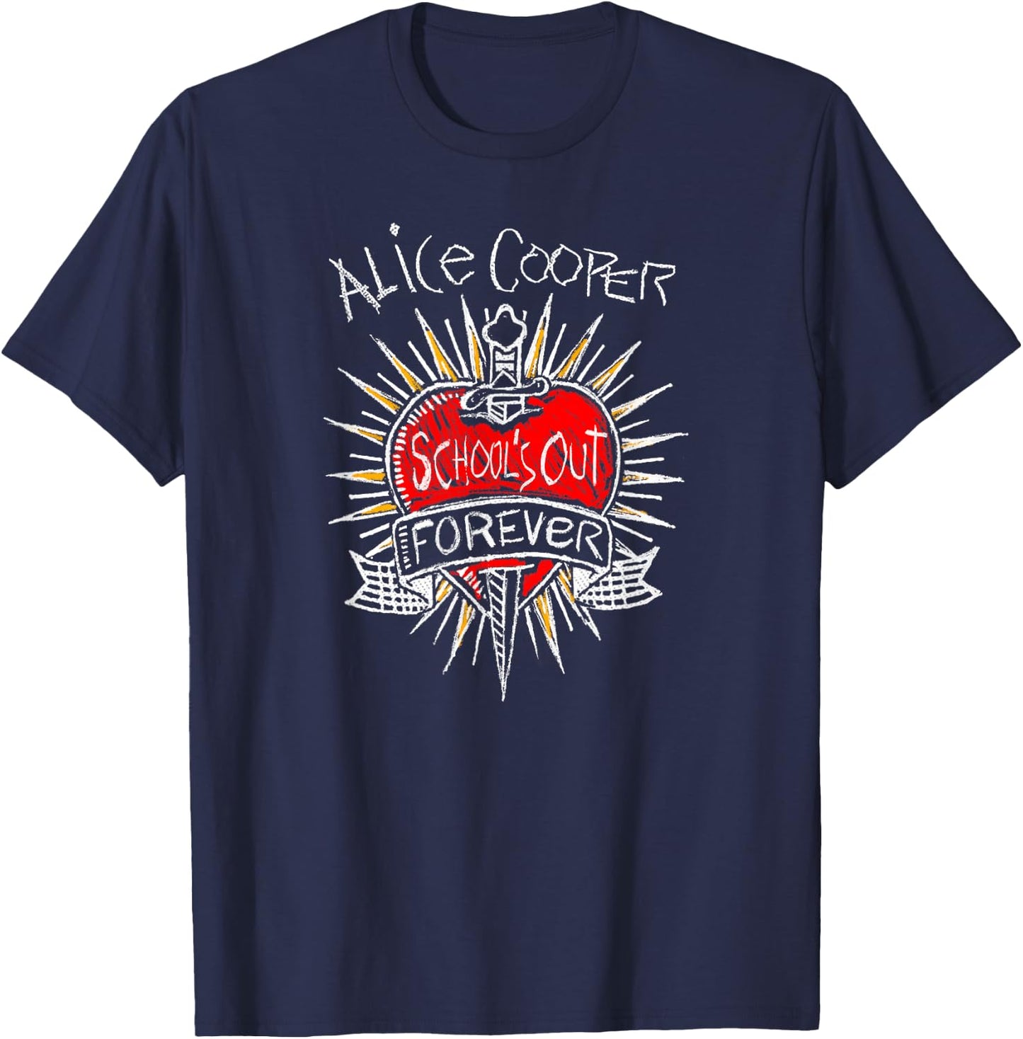 Alice Cooper Vintage School's Out Forever T-Shirt - T-Shirt | Navy