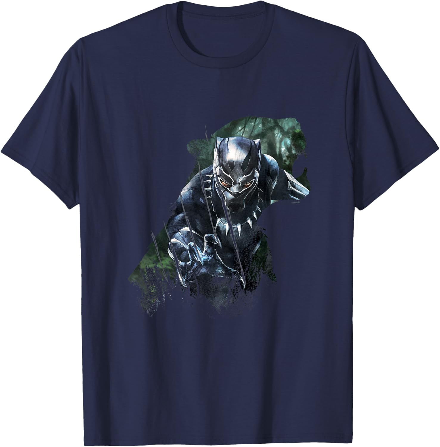 Kids Black Panther Wild Sillhouette , Black, 2 T-Shirt - T-Shirt | Navy