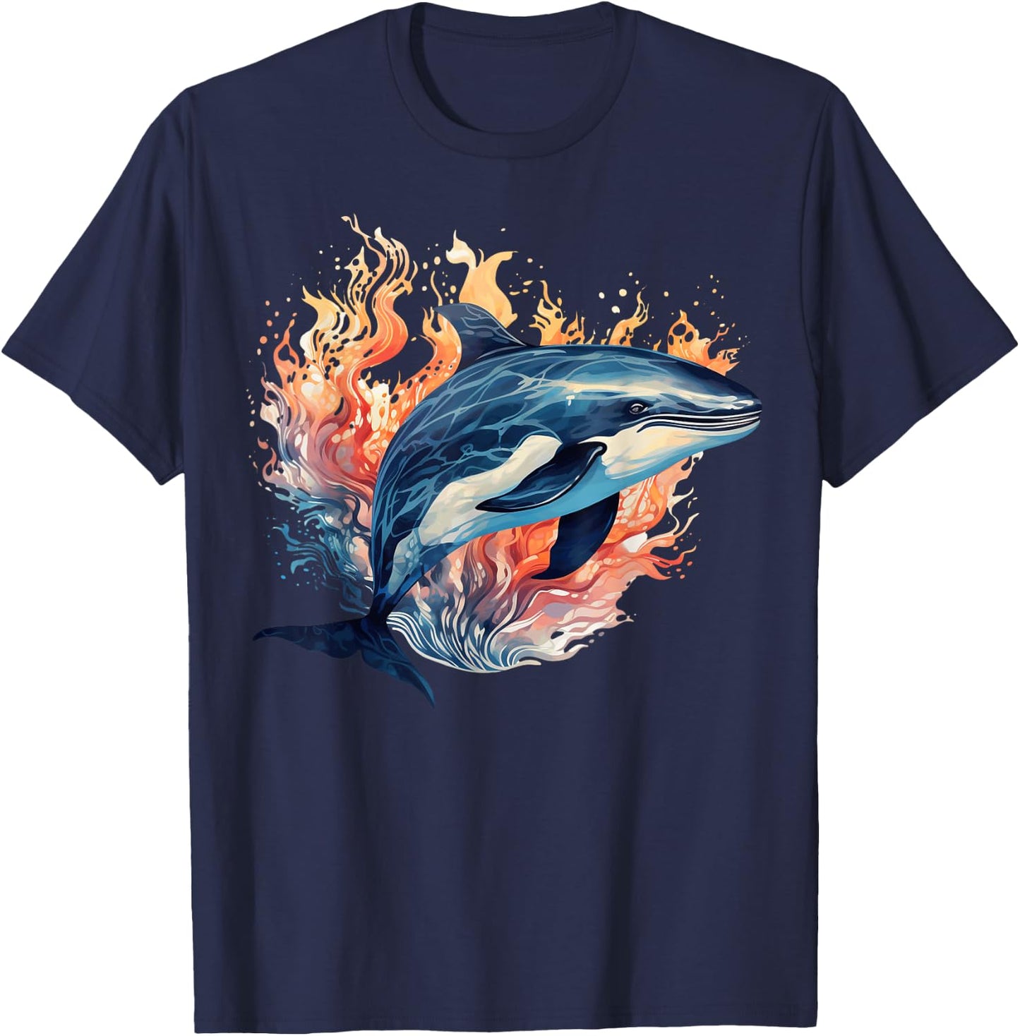 Whale Tie Dye T-Shirt - T-Shirt | Navy