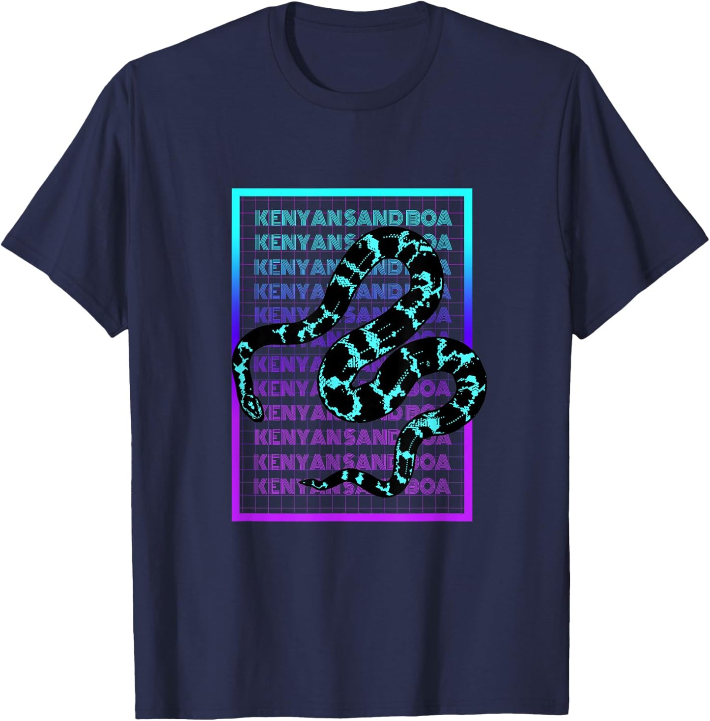 Kenyan Sand Boa Snake Vintage Retro Kenyan Sand Boa T-Shirt - T-Shirt | Navy