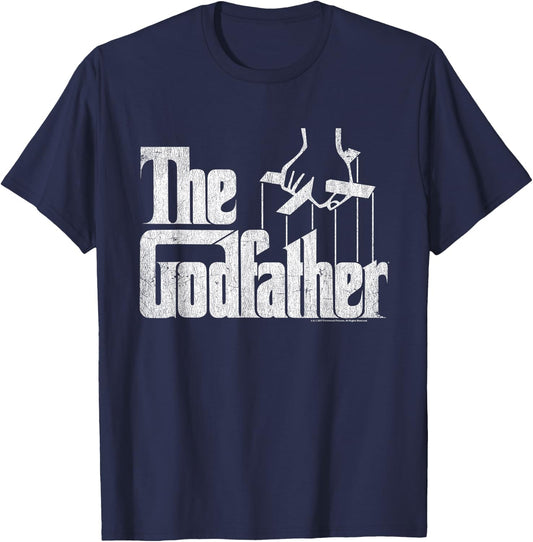 The Godfather - Herren, Schwarz, S, Kurzarm, Klassische Passform, Offizielles 'The Godfather' Logo T-Shirt - T-Shirt | Navy