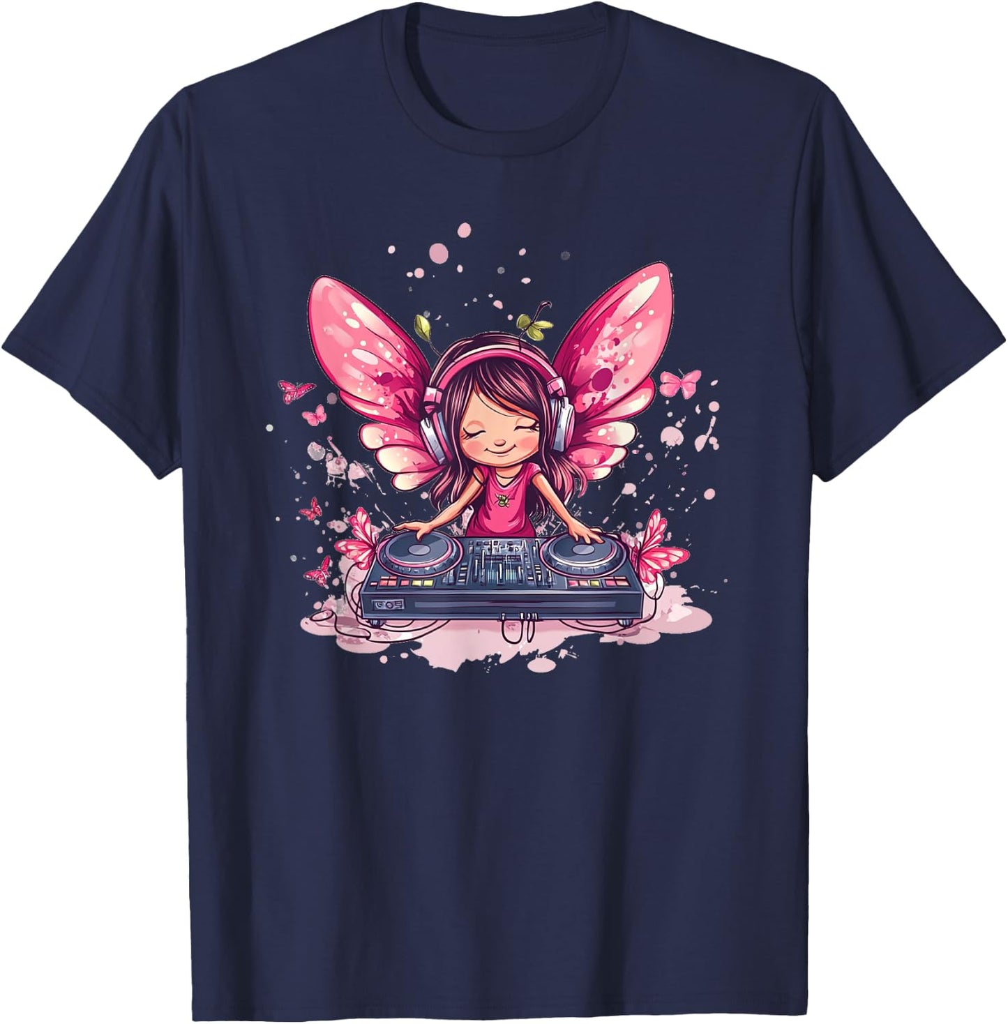 Dreamy Tunes avec costume Fairy DJ Emblem T-Shirt - T-Shirt | Navy