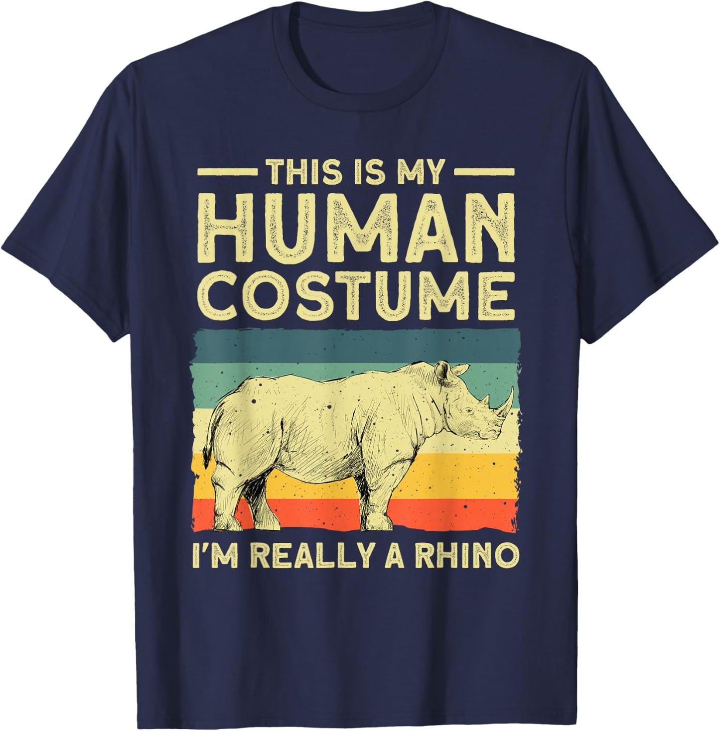 Best Rhino Design Women Kids Rhino Rhinoceros Lovers T-Shirt - T-Shirt | Navy