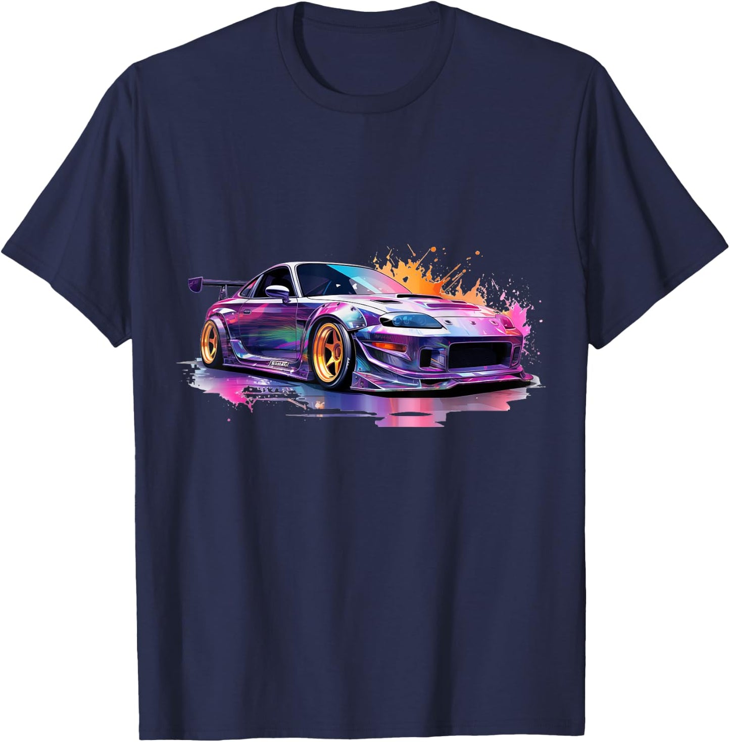 Tuning JDM Automotive Vintage Cars Retro Tuning 90s Car , black T-Shirt - T-Shirt | Navy