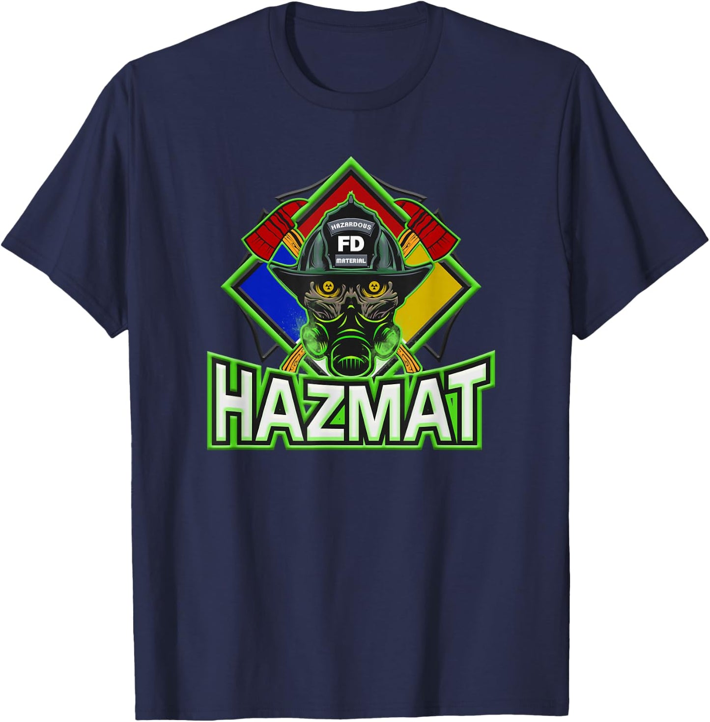 Hazmat Hazardous Material Firefighter Technician T-Shirt - T-Shirt | Navy