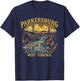 Vintage Parkersburg West Virginia Sunset Skyline Cityscape T-Shirt - T-Shirt | Navy