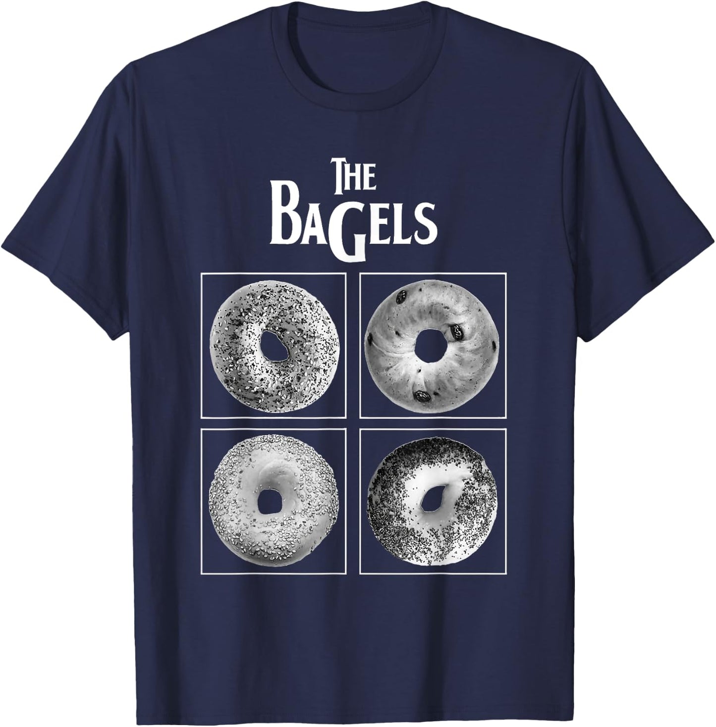 The Bagels Funny Bagel Bread Foodie Lover Bakery Food Gifts T-Shirt - T-Shirt | Navy
