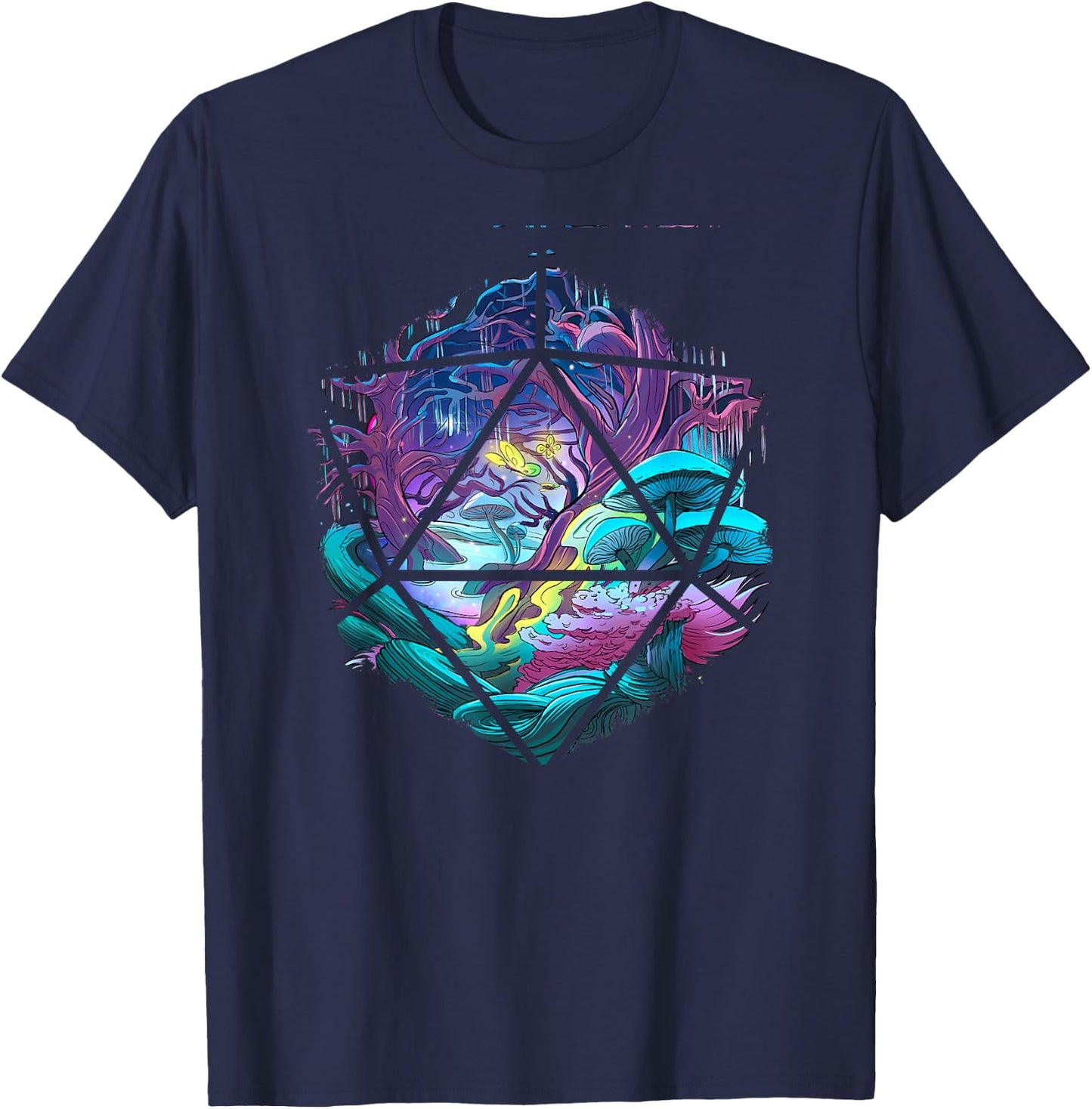 RPG Games Brettspiele Würfel Pen and Paper Fantasy Pilze T-Shirt - T-Shirt | Navy