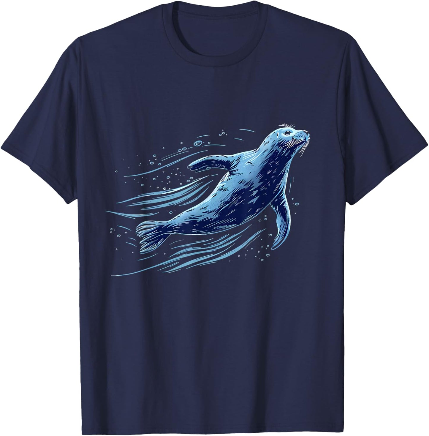 Seal Ocean Sea Animal Sea Ocean Seal Lover Marine Mammal T-Shirt - T-Shirt | Navy