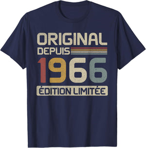 Original 1966 Birthday Gift 59 Years anniv 59 years T-Shirt - T-Shirt | Navy