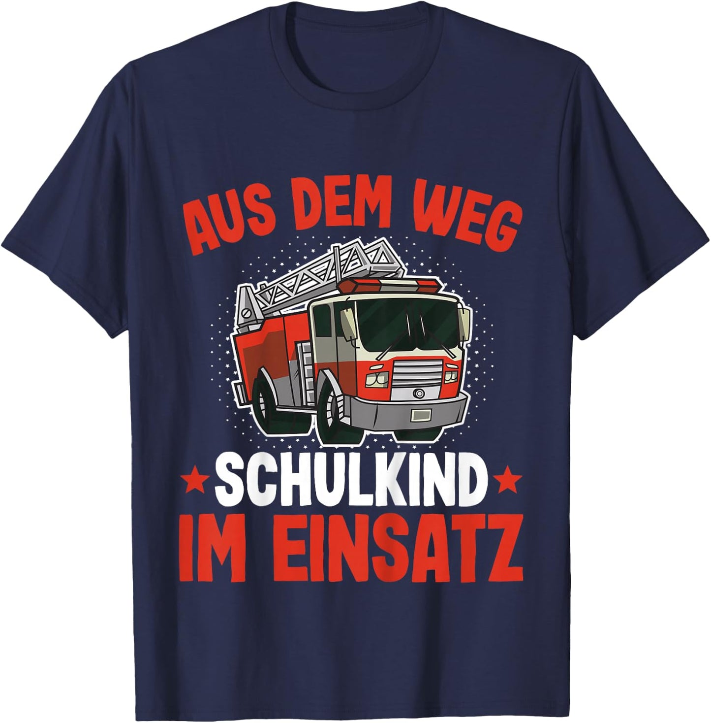 Kinder Schulanfang Feuerwehr | Einschulung Feuerwehr T-Shirt - T-Shirt | Navy