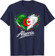 Algeria Heart Patriotic Algerian Pride T-Shirt - T-Shirt | Navy