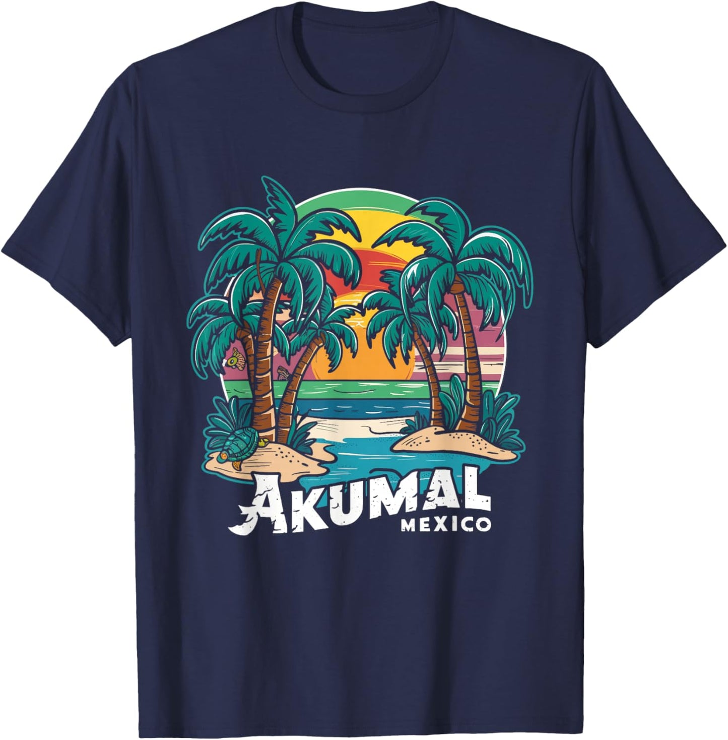 Akumal Mexico T-Shirt - T-Shirt | Navy