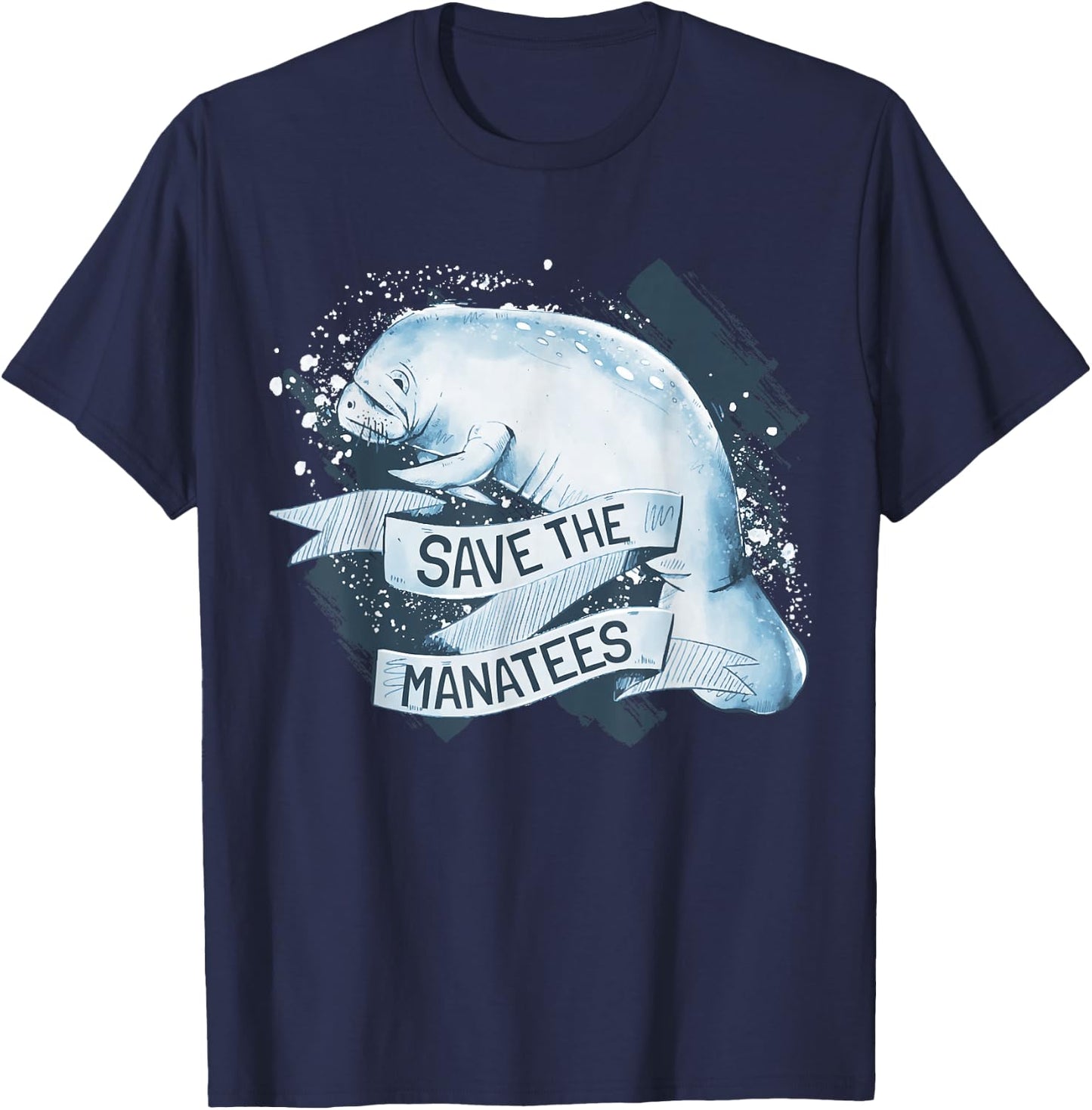 Save The Manatees I Manatee Appreciation Day I Manatee T-Shirt - T-Shirt | Navy