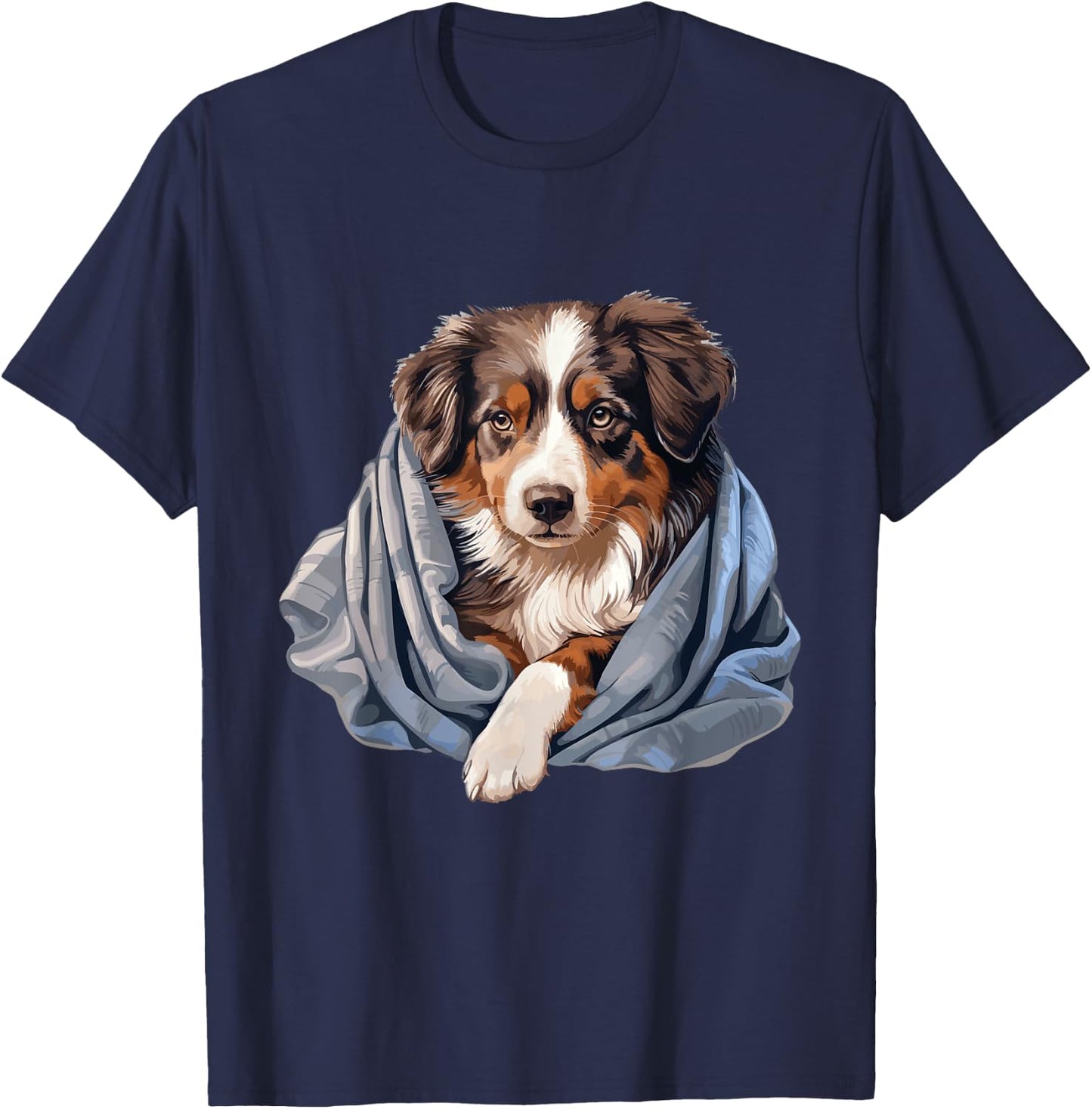 Dog Official Sleep Shirt Australian Shepherd , black T-Shirt - T-Shirt | Navy