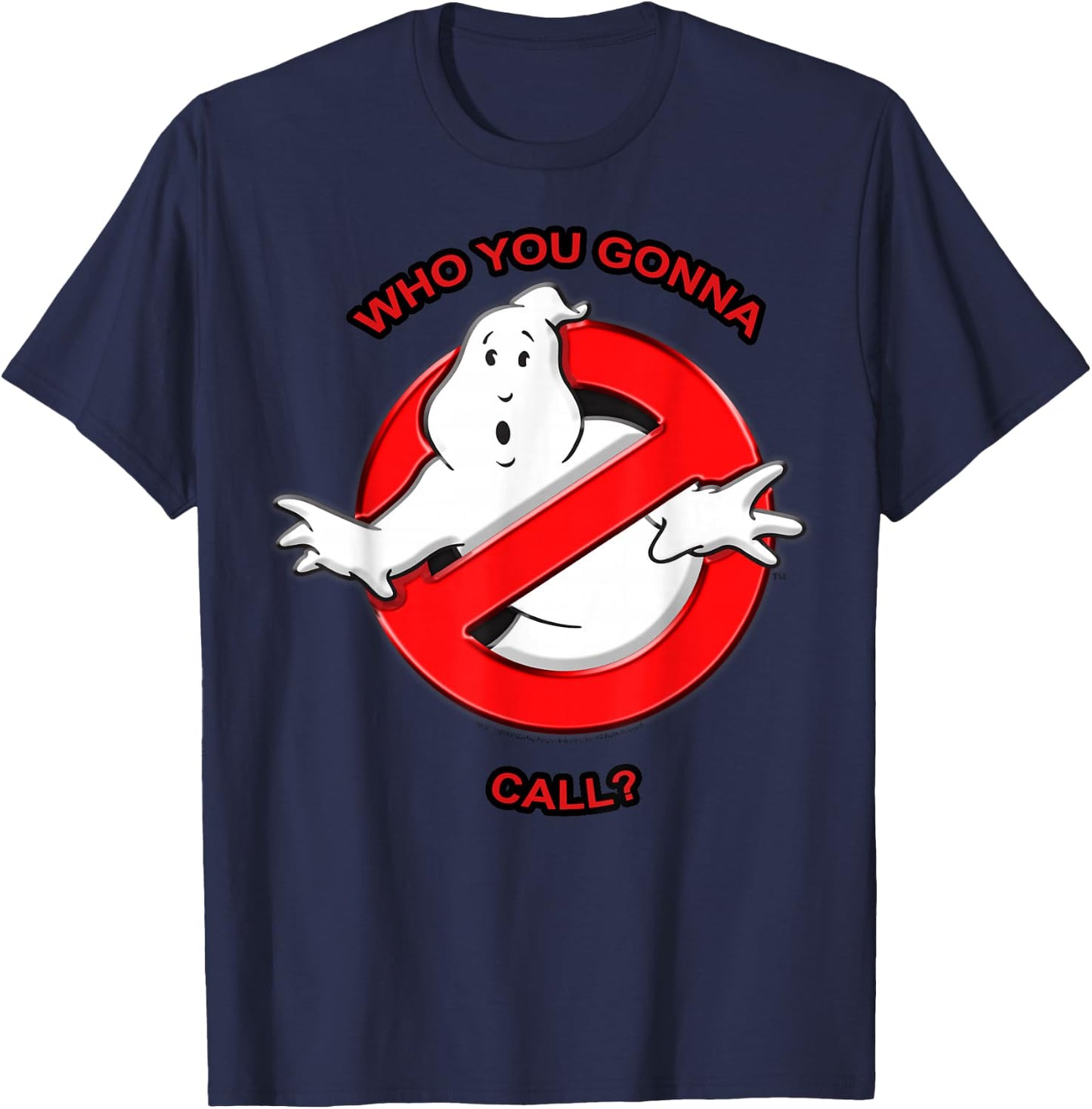 Ghostbusters Who You Gonna Call? Logo T-Shirt - T-Shirt | Navy