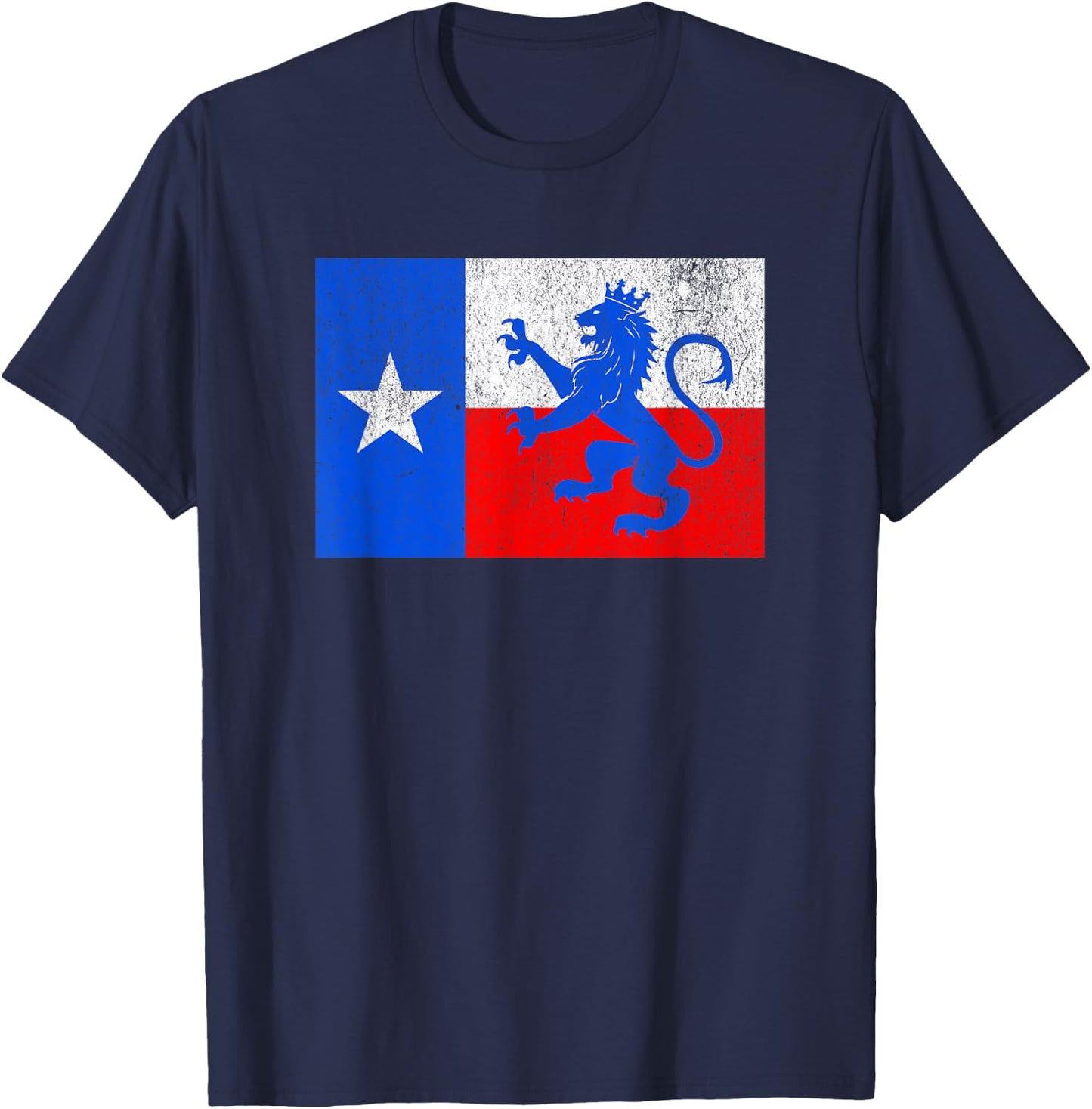 Texas Dutch Lion Flag T-Shirt - T-Shirt | Navy