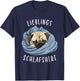 Hund Offizielles Lieblings Schlafshirt Mops T-Shirt - T-Shirt | Navy
