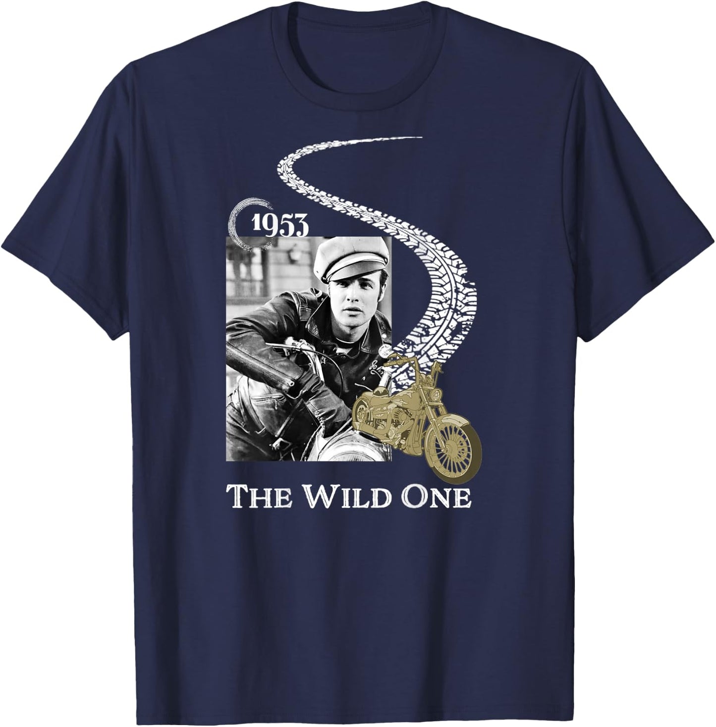 Marlon Brando_002_Back Printed T-Shirt - T-Shirt | Navy