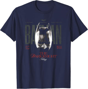 Batman The Dark Knight Trilogy Cowl 85th Anniversary T-Shirt - T-Shirt | Navy