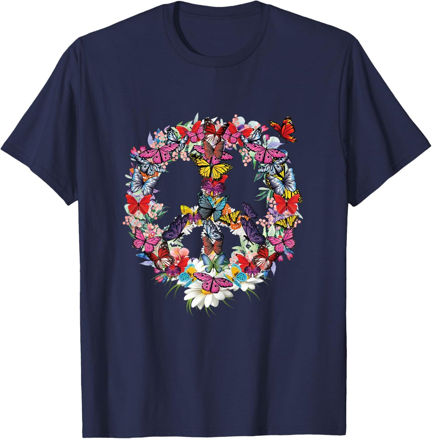Peace , White T-Shirt - T-Shirt | Navy