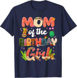 Mom and Dad Birthday Girl Matching Family Party Decorations T-Shirt - T-Shirt | Navy
