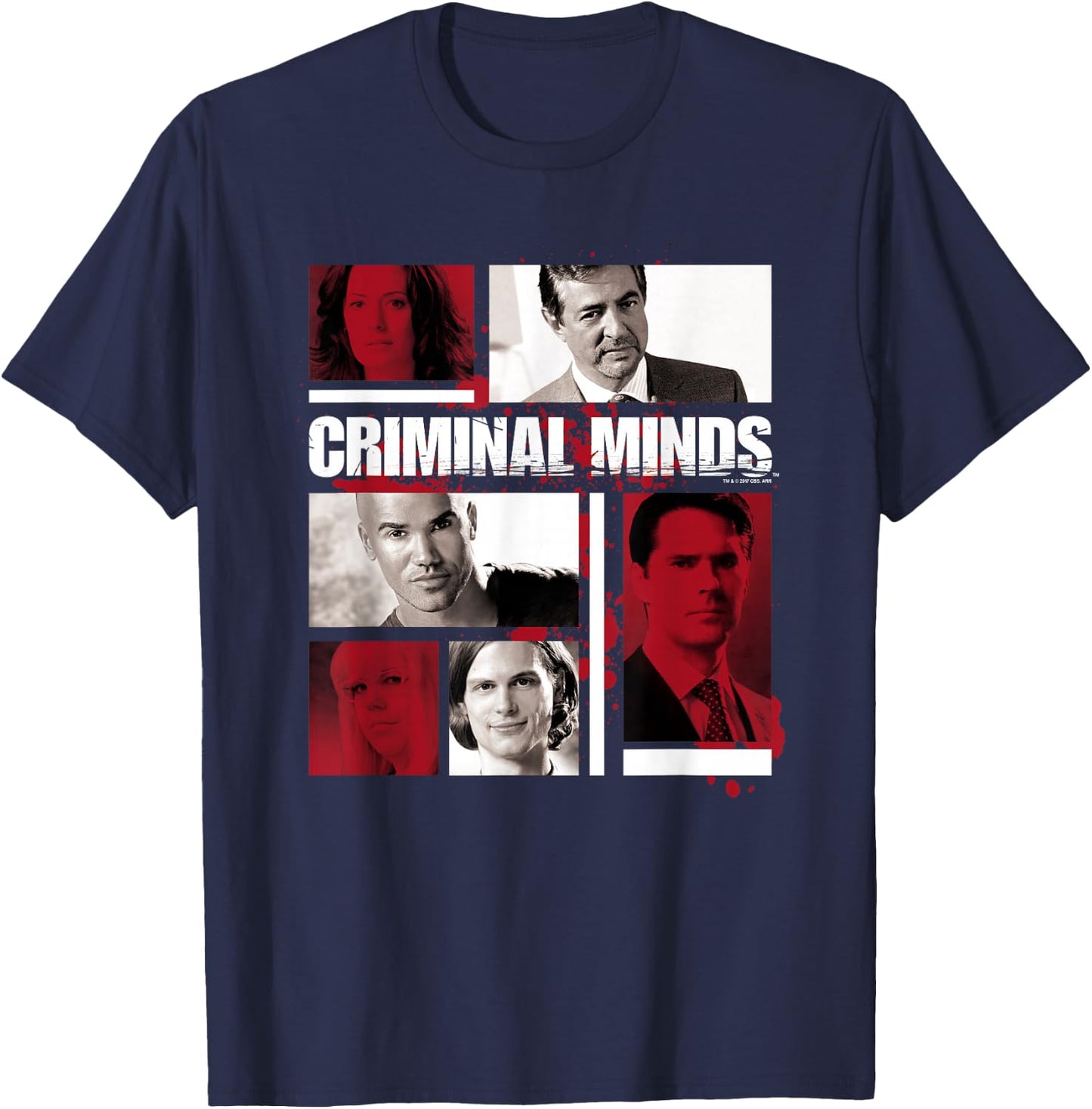 Criminal Minds Character Boxes , black T-Shirt - T-Shirt | Navy