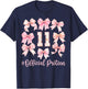 11th Birthday Girl Coquette Bow Official Preteen Girls T-Shirt - T-Shirt | Navy