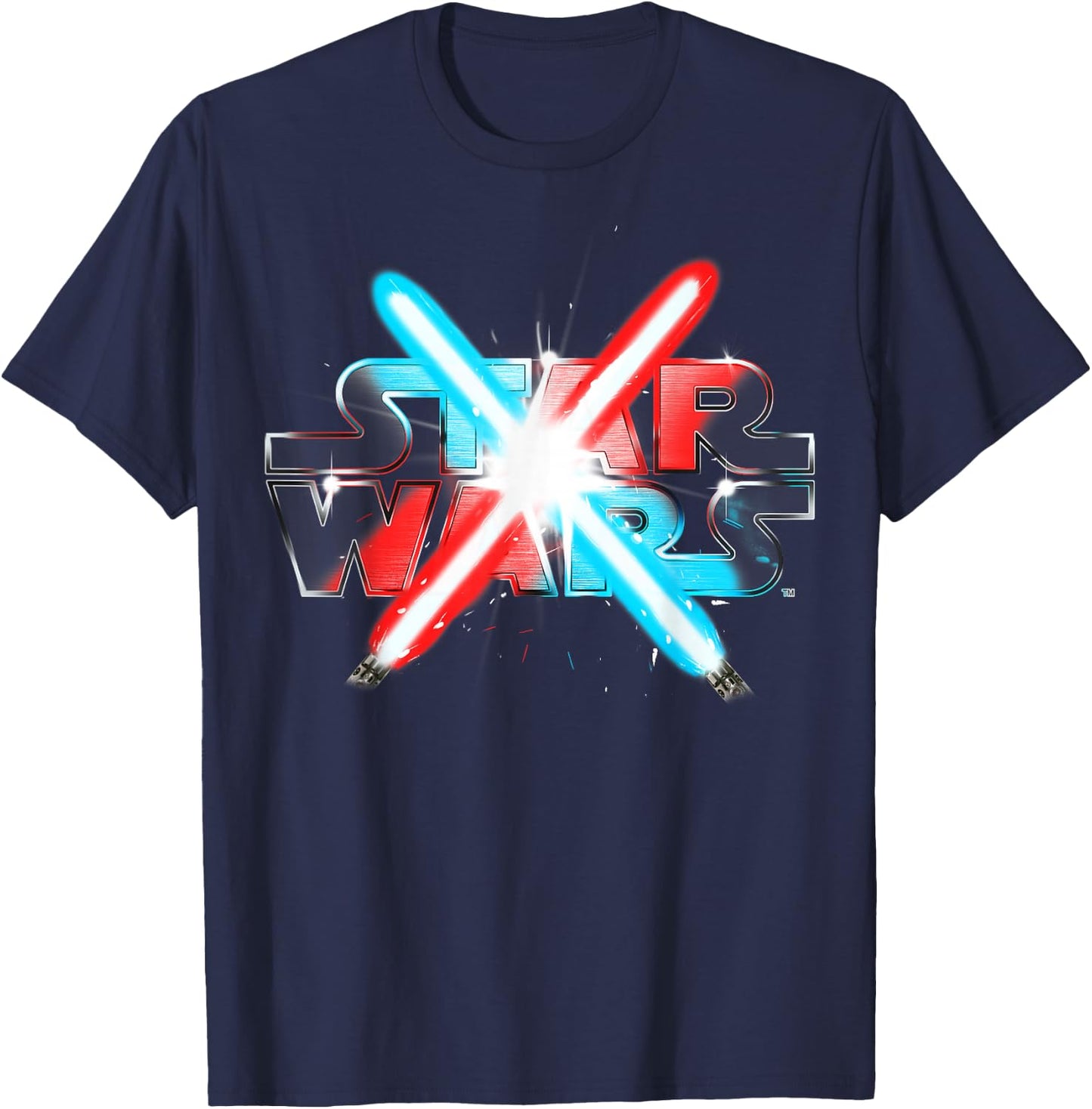 Star Wars Dueling Lightsabers T-Shirt - T-Shirt | Navy