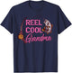 Reel Cool Grandma Woman Anglers Fishing T-Shirt - T-Shirt | Navy