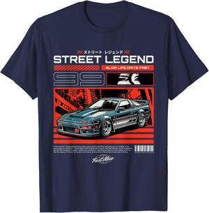 Cool Retro Vintage Japanese JDM Tokyo Japan Drift Race Car , black T-Shirt - T-Shirt | Navy