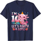 Kids 10th Birthday Funny Axolotl 10 Year Old Gift Girls Teen Boys T-Shirt - T-Shirt | Navy
