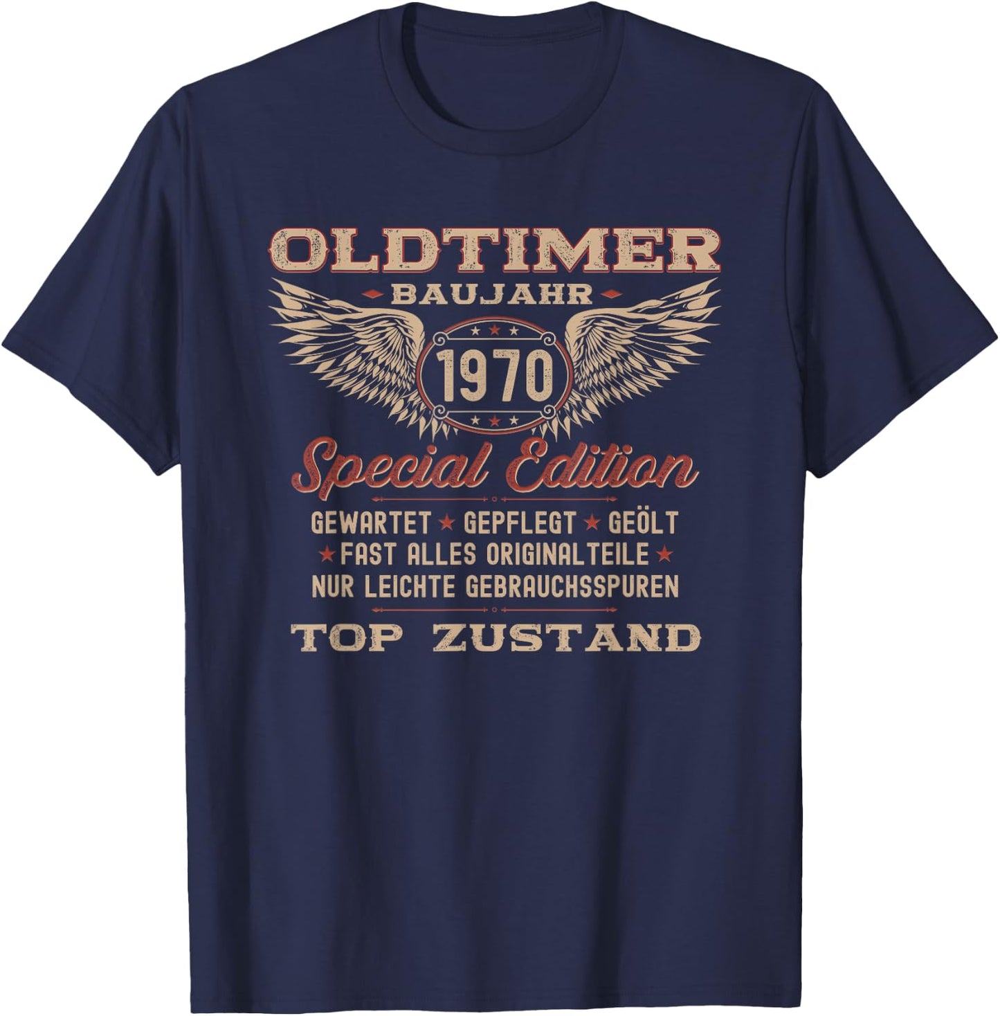 54th Birthday Oldtimer Vintage 1970 Men's Gift , black T-Shirt - T-Shirt | Navy