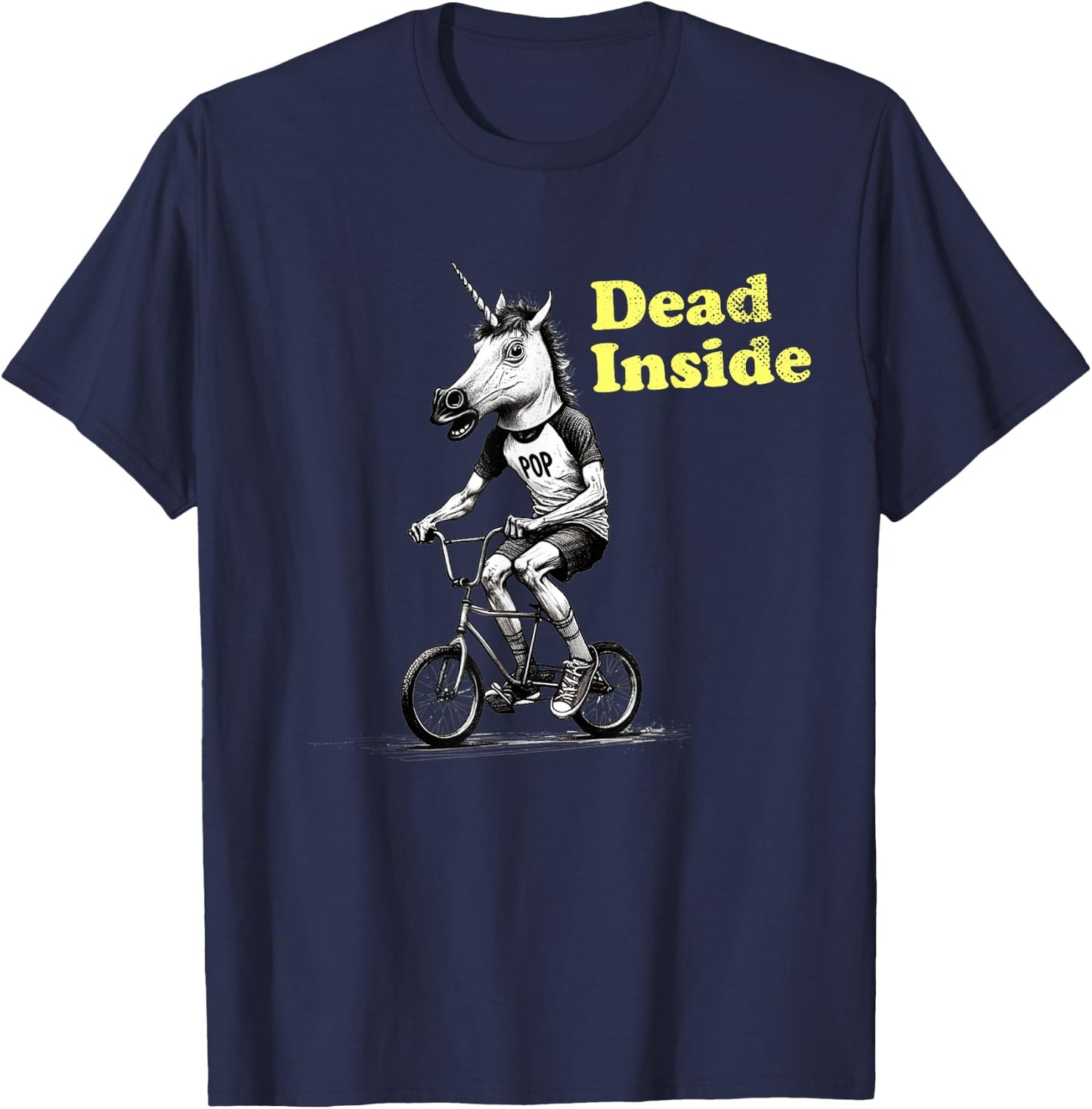 Funny I'm Dead Inside sarcastic depression humour T-Shirt - T-Shirt | Navy