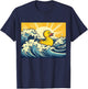 Great Wave off DUCKagawa Kanagawa Rubber Duck Woodblock T-Shirt - T-Shirt | Navy