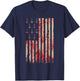 American Flag Shirt Upside Down Cross Occult Symbol Satanic T-Shirt - T-Shirt | Navy