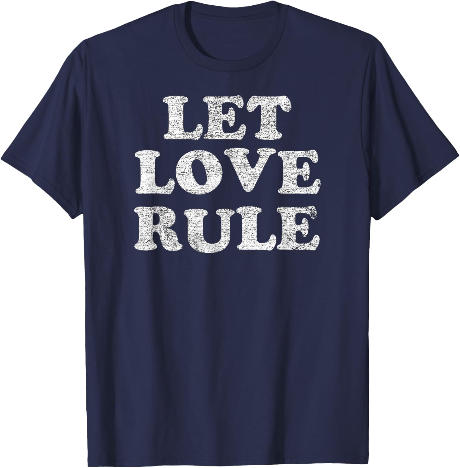 Lenny Kravitz – Let Love Rule Text T-Shirt - T-Shirt | Navy