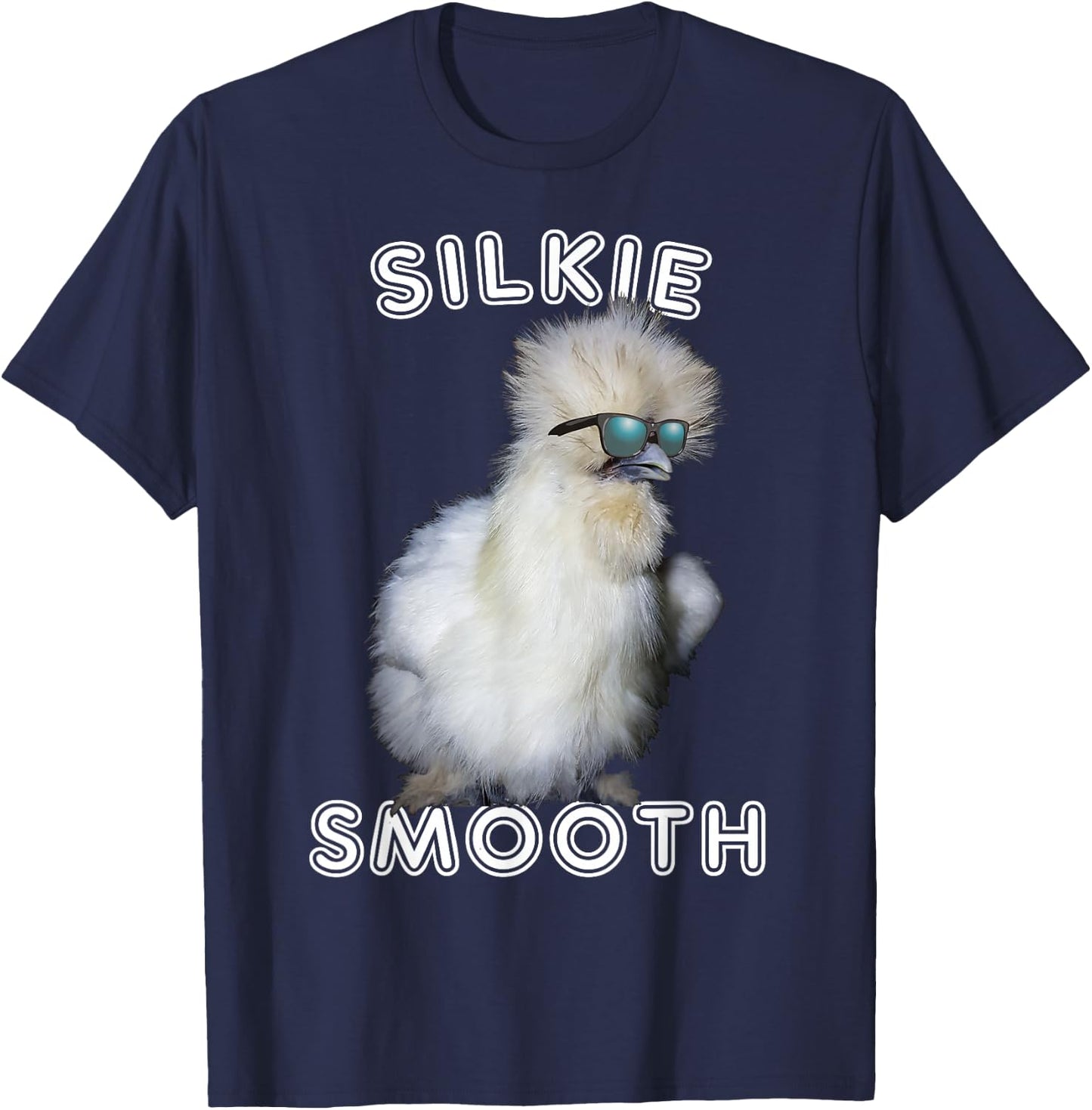 Silkie Chicken Funny Smooth Cuddly Bird Gift T-Shirt - T-Shirt | Navy