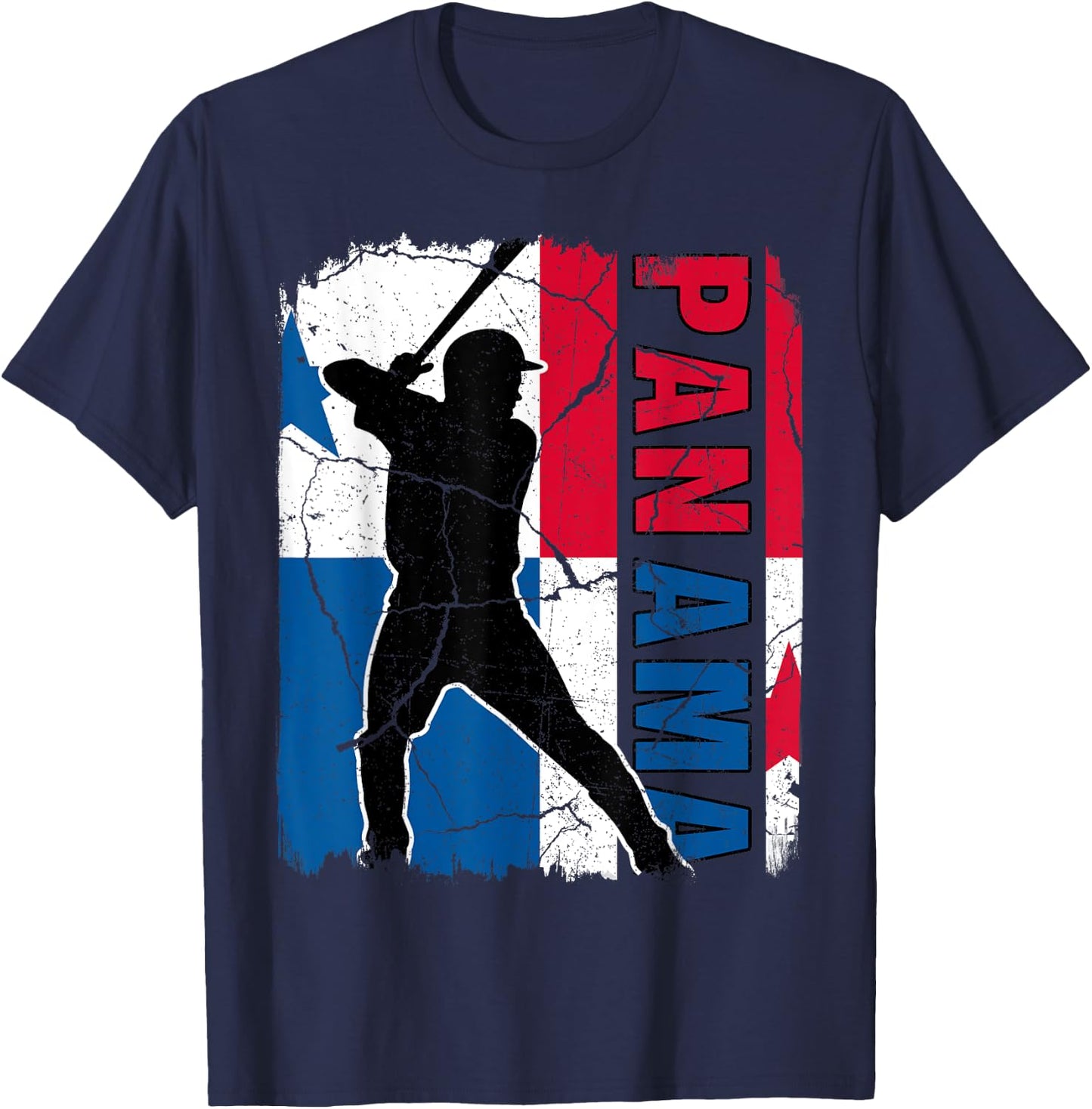 Panamanian Baseball Player Panama Flag Baseball Fans T-Shirt - T-Shirt | Navy